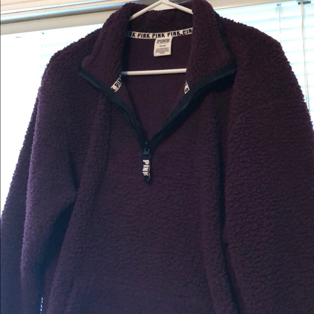 Sherpa PINK zip pullover